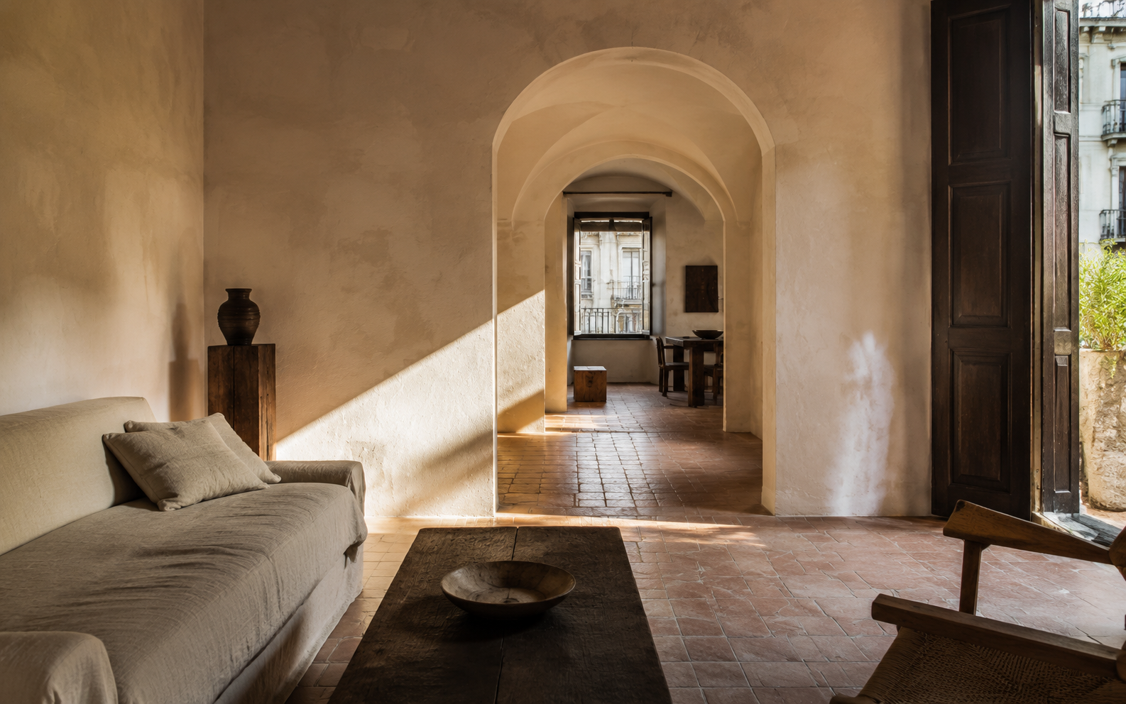 Warm Barcelona residence interior